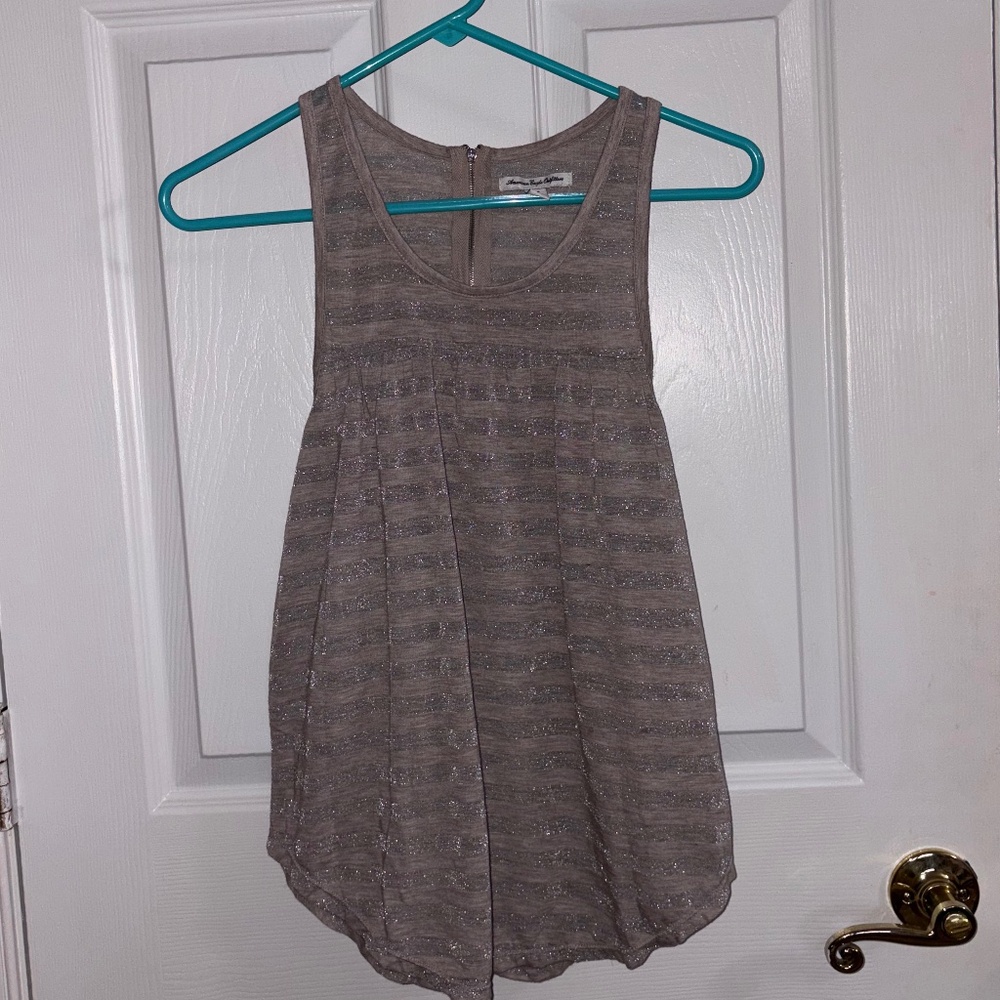 ✨ American Eagle Metallic Striped Tank Top | Size S